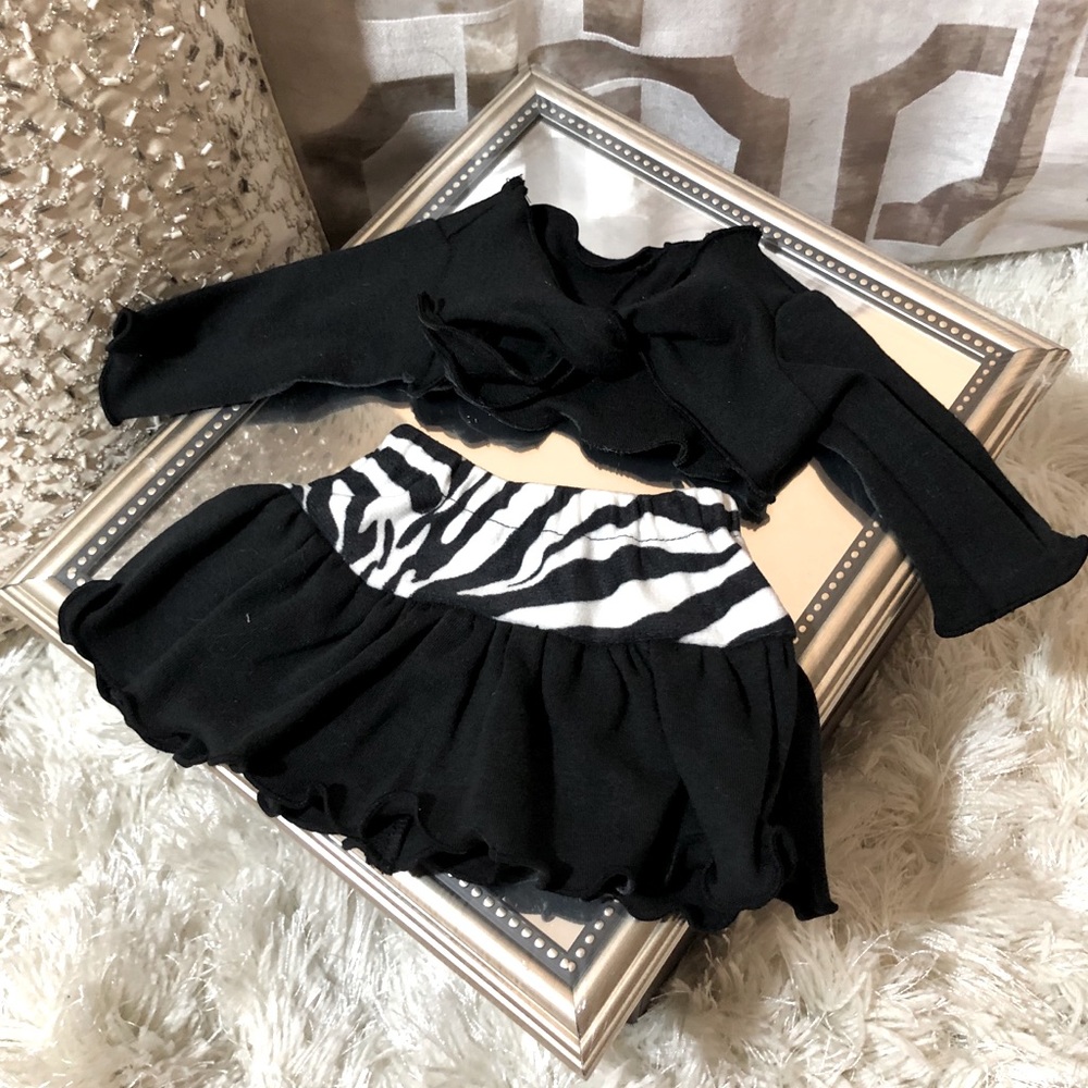 American Girl Doll Zebra Skirt and Top